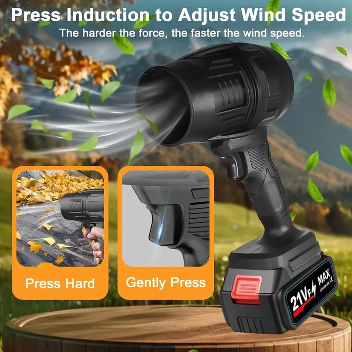 Jet Blower with Charger & 2 x Battery | Easy Cleaner for Car and Home